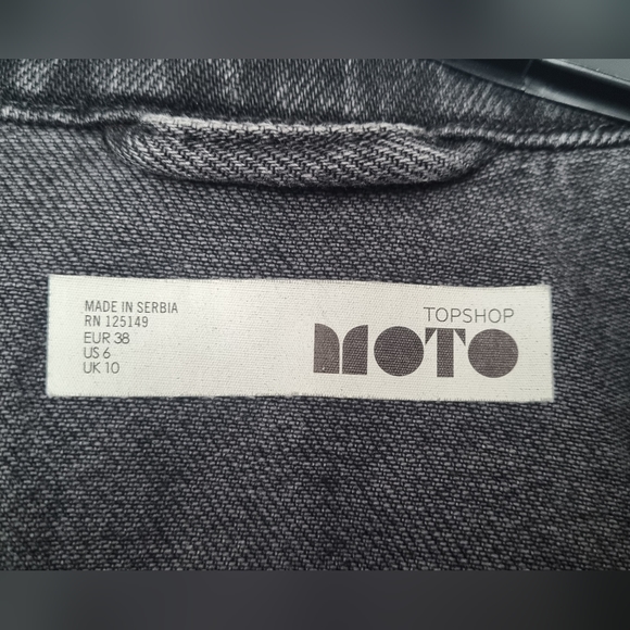 Topshop Moto black denim jacket - Picture 4 of 5